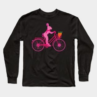 rabbit biker,rabbit biker,bicycle,cyclist,bicycle rider,bike,mountain bike Long Sleeve T-Shirt